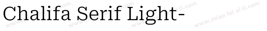 Chalifa Serif Light字体转换